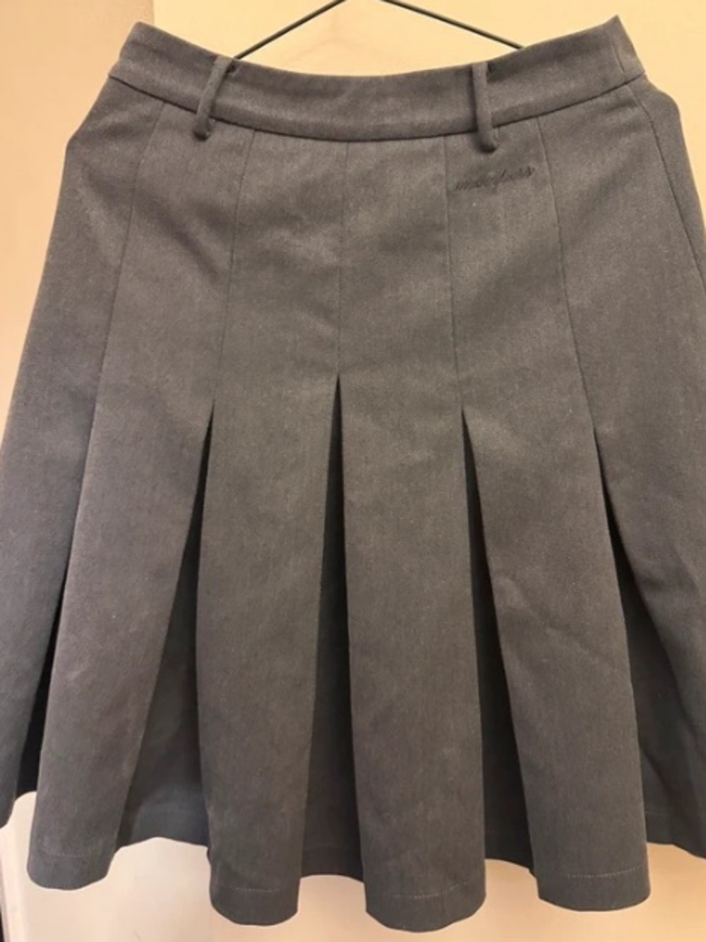 Underpass Official Charcoal Dark Grey Pleated Mini Skirt